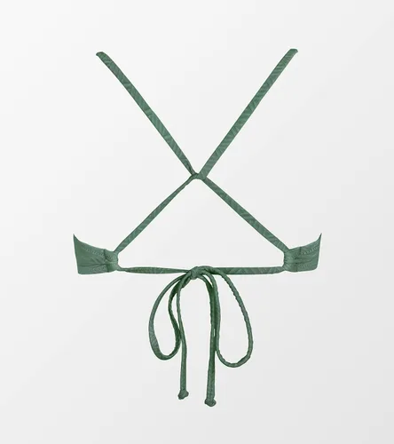 Miniatura 16 de CUPSHE - Parte superior de bikini para mujer; traje de baño superior con diseño cruzado, tirantes delgados y escote en V