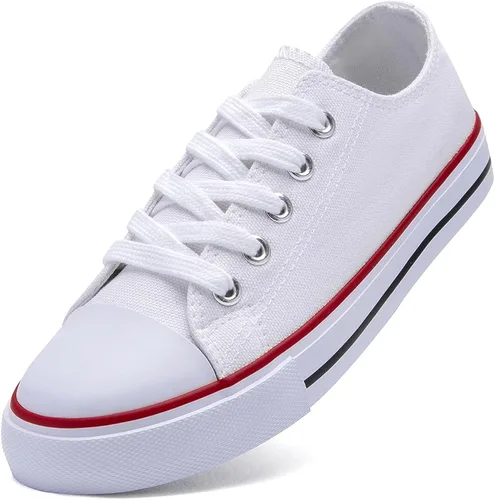 The Fashion Supply Zapatos de lona para niños y niñas - Zapatos de lona transpirables para niños y niñas, tenis de lona para niños y niñas