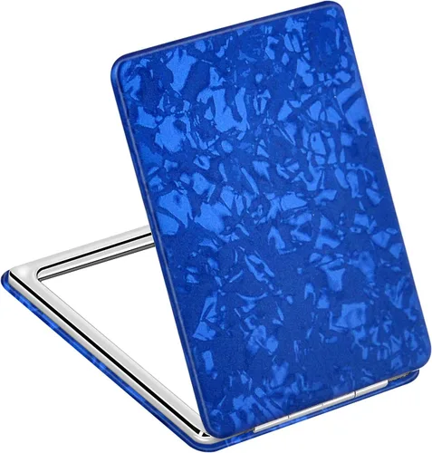 Miniatura 8 de Espejo de tocador compacto para hombres, negro, espejo de maquillaje de viaje para bolso de mano, bolsillo, cartera, espejo cosmético portátil
