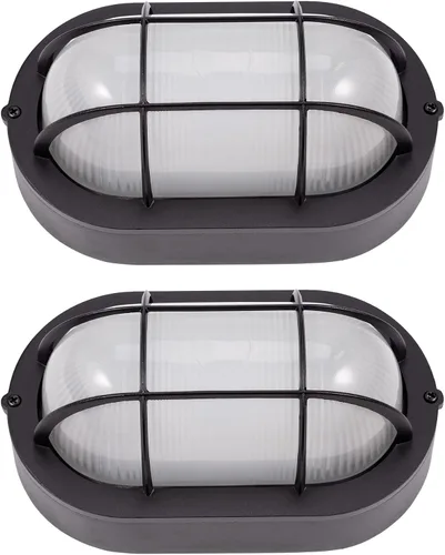 Miniatura 11 de GRUENLICH Luces de pared exteriores ovaladas de 8.5'', Luz de mamparo LED regulable, Iluminación para sauna y exterior, Clasificación ETL, 6W 600