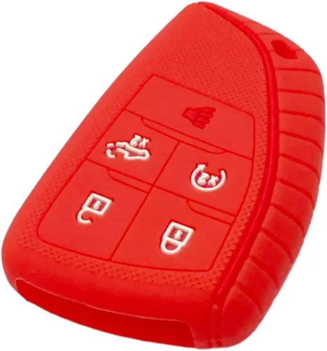 Miniatura 5 de REPROTECTING Funda de goma de silicona para llavero compatible con Chevy Chevrolet Silverado 1500 GMC Sierra 1500 2026-2022, Silverado Sierra 2500HD