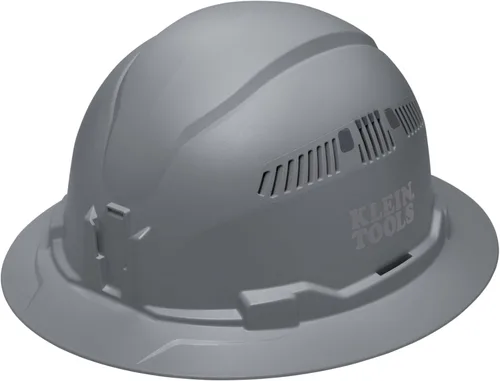 Miniatura 11 de Klein Tools Hard Hat, Vented, Full Brim Style, Padded, Self-Wicking Odor-Resistant Sweatband, Black