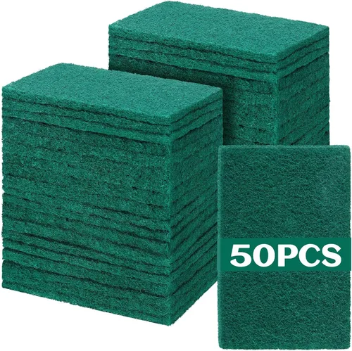 Miniatura 7 de Hoolerry 100 piezas de almohadillas resistentes para fregar que no rayan, almohadillas de limpieza domésticas para limpiar, estropajo reutilizable