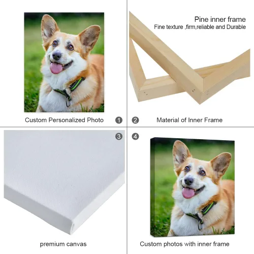 Miniatura 6 de Anjiefo Impresiones en lienzo personalizadas con tu foto, lienzo personalizado para pared, imprime tus fotos en lienzo, regalos para familiares