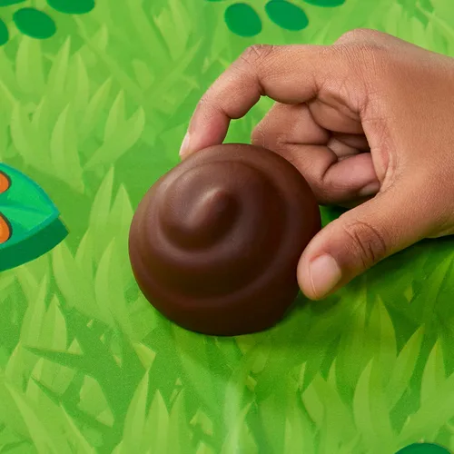 Miniatura 9 de Hasbro Gaming ¡No pises en eso! Juego preescolar I Juego de fiesta de caca con venda en los ojos Spinner con 8 divertidos movimientos de animales