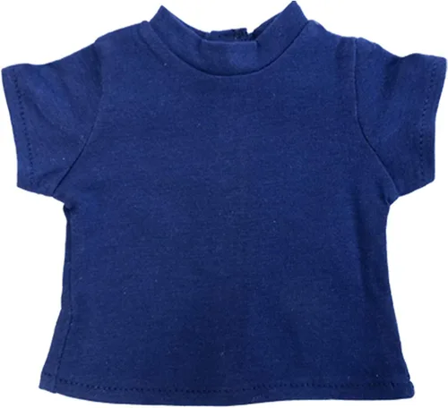 American Fashion World Camiseta de manga corta azul marino para muñecas de 18 pulgadas | Calidad premium y diseño moderno | Ropa de muñecas | Moda
