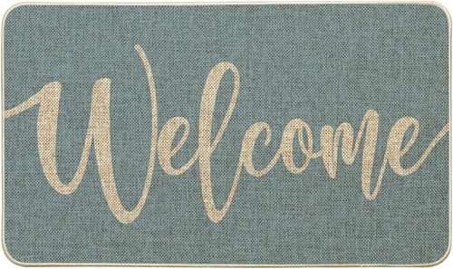 Miniatura 9 de Artoid Mode Tapete de bienvenida negro, decoración del hogar, tapete de bajo perfil, tapete para puerta delantera, interior y exterior, 17 x 29