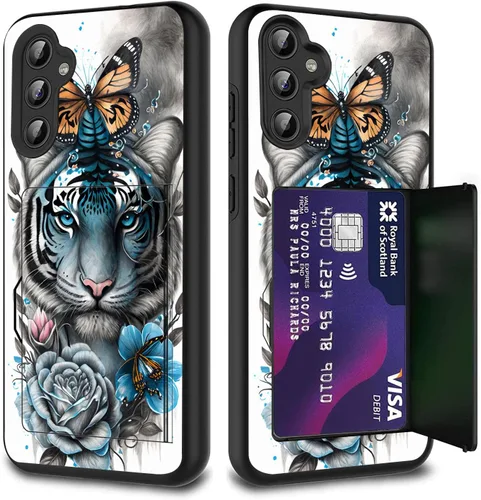 Miniatura 17 de Funda híbrida de doble capa con función atril para Samsung Galaxy A16 5G de 6.9 pulgadas, diseño de vaca con bandera estadounidense