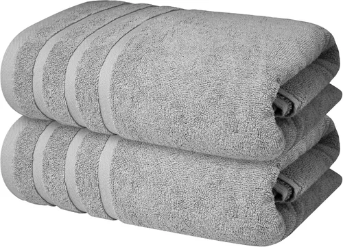 Miniatura 16 de Infinitee Xclusives Juego de 2 toallas de baño de lujo 100% algodón (27 x 54 pulgadas), suaves, absorbentes, de secado rápido, toallas perfectas