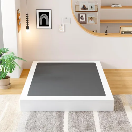 Miniatura 9 de EMODA Base de resorte para cama tamaño king de 9 pulgadas, base de colchón de metal resistente con funda de tela, capacidad máxima de peso de 3000