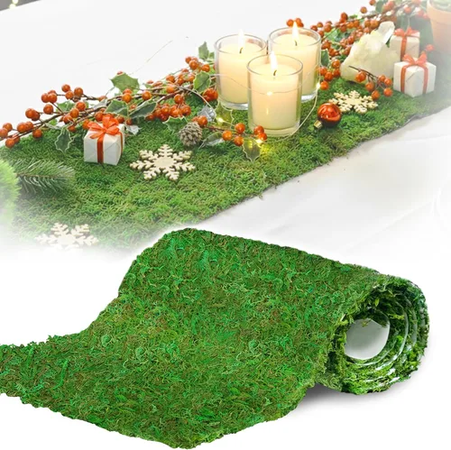 Miniatura 9 de DUSPRO 2 alfombrillas de musgo de 13 x 9.5 pulgadas, hojas de musgo despegar y pegar para manualidades, hojas de musgo para macetas, musgo