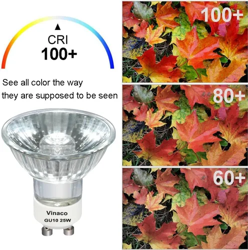 Miniatura 6 de Vinaco Calentador de velas GU10 C de 120 V y 25 W, 6 bombillas halógenas de alto rendimiento de 220 lúmenes, GU10 de 25 W, sin parpadeo, de larga
