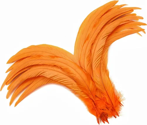 Miniatura 9 de Holmgren Plumas de Cola de Gallo Color Blanco Hueso - 60 piezas Plumas de Cola de Gallo Grandes de 12-14 pulgadas al Por Mayor para Manualidades