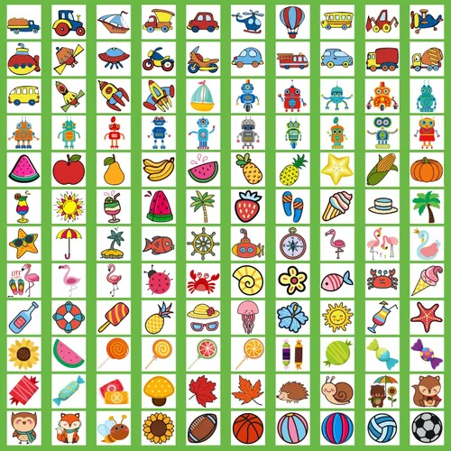 Miniatura 5 de Partywind 408 piezas de tatuajes infantiles para suministros de fiesta, hoja envuelta individualmente, calcomanías de tatuajes temporales para niños