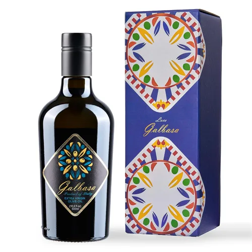 Galbasa - Aceite de oliva orgánico de Sicilia, Italia - Virgen extra, primer prensado en frío, cosecha temprana - Rico en polifenoles, acabado