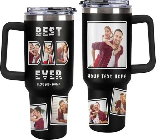 Miniatura 10 de Taza Personalizada de Viaje con Aislamiento al Vacío Personalizable con Tus Fotos y Texto Taza de Café Regalo de Navidad Cumpleaños