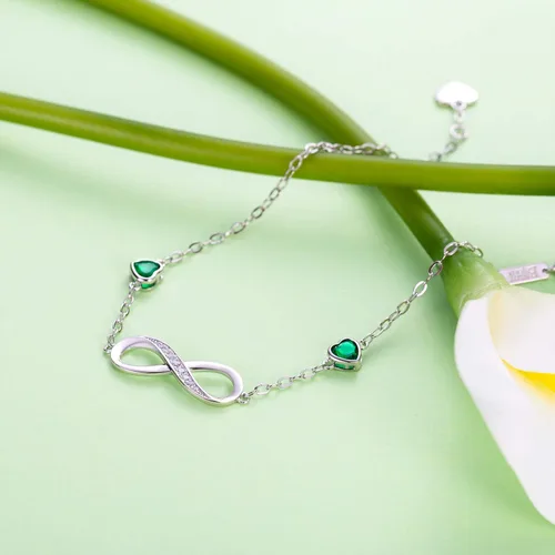 Miniatura 2 de Billie Bijoux Pulseras de amor infinito para mujer, plata de ley 925, pulsera ajustable con símbolo de amor