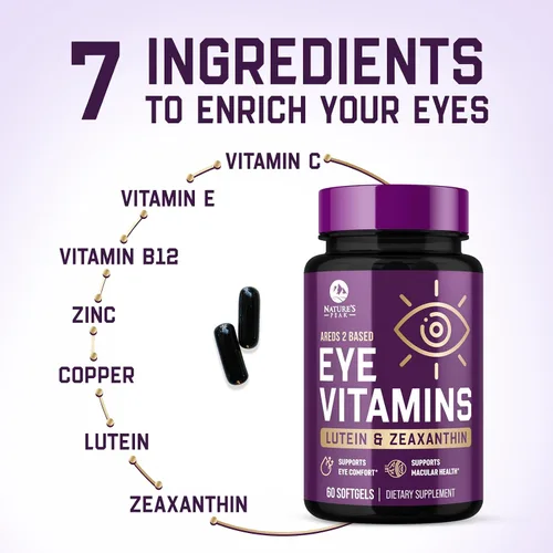 Miniatura 3 de Vitaminas para los ojos – 3 veces más fuerza de vitamina para la salud ocular con luteína y zeaxantina – Visión macular salud y ojos secos apoyo