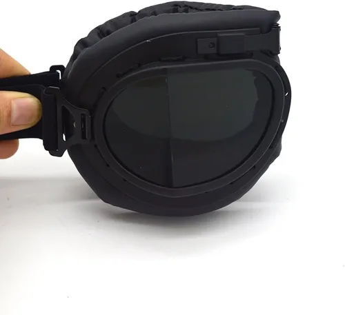 Miniatura 5 de Gafas Vintage para Motocicleta Antivaho y Antiimpacto Protección UV Gafas de Aviador Piloto, Adulto Carreras Voladores Equitación Arena y Polvo
