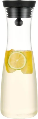 Karafu Jarra de vidrio con tapa, jarra de agua de borosilicato de 40 onzas para agua caliente/fría, té helado y bebidas de jugo