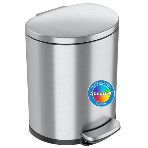 Miniatura 9 de iTouchless SoftStep Cubo de basura de baño con pedal delgado de 1.32 galones con filtro de olor AbsorbX y cubo interior extraíble, a prueba