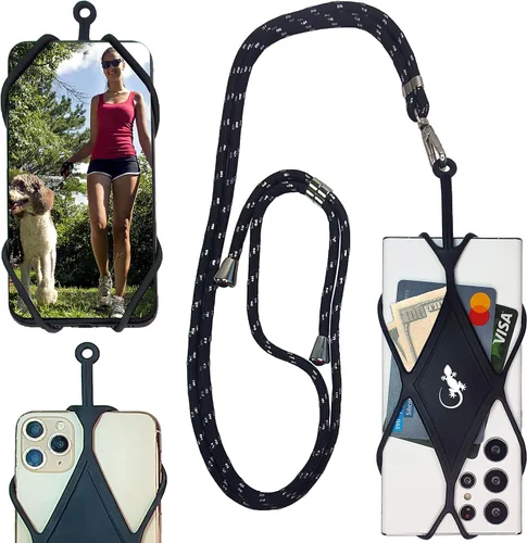 Miniatura 6 de Gecko Travel Tech Cordones de teléfono con cordón para teléfono celular para alrededor del cuello del cuello Lanyard Phone Crossbody Cuello Flame Xl