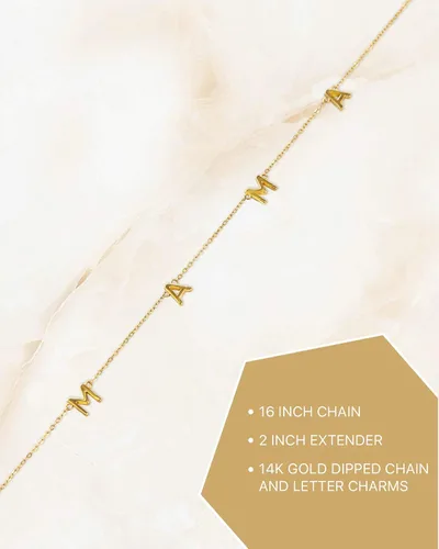 Miniatura 4 de Benevolence LA Mama Necklace Dainty Necklace 14k Gold Dipped Necklaces For Women Valentines Day Gifts for Mom 14 Gold Necklace Mothers Necklace