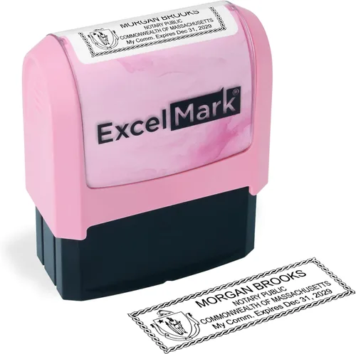 Miniatura 91 de ExcelMark Sello Notarial para los 50 Estados - Sello Oficial del Estado - Texas Negro