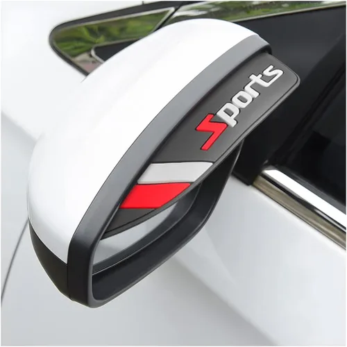 Miniatura 9 de Blilo 2 protectores de visera de humo para espejos laterales de automóvil, cejas impermeables de fibra de carbono para automóviles, camiones y SUV