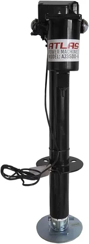 Miniatura 5 de South Bend Components Atlas Power Machines 3500 lb Rv Electric Tongue Jack con carcasa de plástico negro