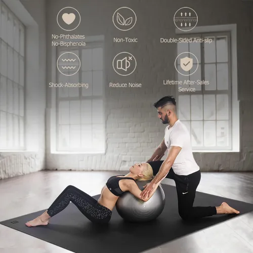 Miniatura 5 de GXMMAT Large Yoga Mat 12'x6'/10'x6'/6'x8'(7mm), Extra Thick Workout Mats for Home Gym Flooring, Ultra Comfortable Non-Slip Quick Resilient Barefoot