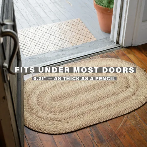 Miniatura 5 de Homespice Alfombra de yute marrón masa de galletas de 20 x 30 pulgadas, estilo campestre, alfombras trenzadas para cocina