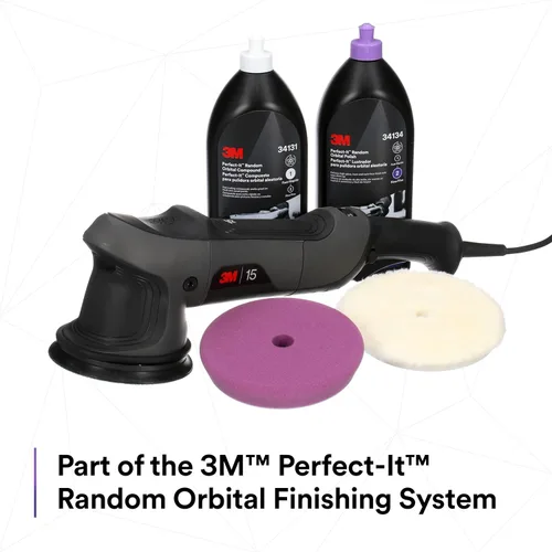 Miniatura 9 de 3M Perfect-It Almohadilla de compuesto orbital aleatorio de lana media, 6"/150 mm, Blanca, 34125, Almohadillas orbitales para compuesto y pulido