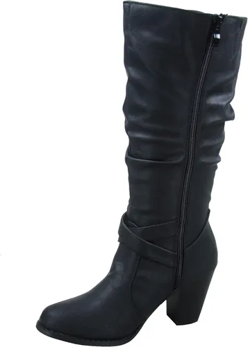 Miniatura 2 de Forever Link FZ-Safety-52 - Botas de tacón grueso con cremallera completa para mujer