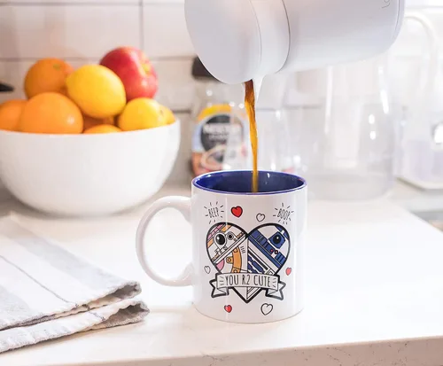 Miniatura 3 de Star Wars Exclusive You R2 - Taza de café de cerámica jumbo R2-D2 y BB-8, accesorios de cocina de Disney, artículos para el hogar, juego de vasos