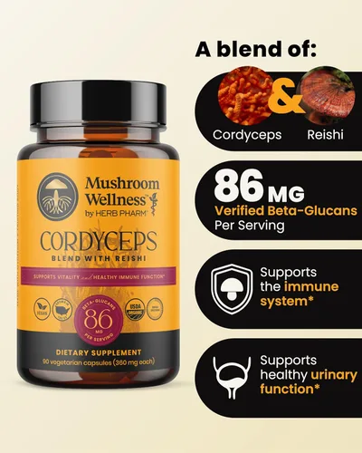 Miniatura 2 de Mezcla Cordyceps de bienestar de hongos con cápsulas Reishi: cápsulas orgánicas de hongos, suplemento en polvo de hongos, apoya el sistema