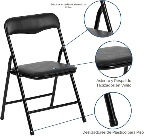 Miniatura 7 de Flash Furniture Mindy Kids - Juego de mesa y sillas plegables de 5 piezas para guardería y aulas, juego de mesa de actividades y sillas para niños