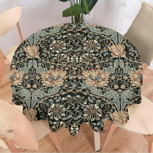 Miniatura 222 de Mantel Floral Retro de Pájaros, Diseño Original Bohemio William Morris Estampado Cubierta de Mesa para Hogar Picnic Fiesta Comedor Cocina William
