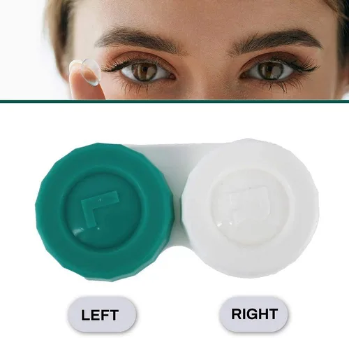 Sports Vision - Fundas para lentes de contacto, diseño plano, colorido, caja para lentes de contacto izquierda/derecha, contenedor para lentes de