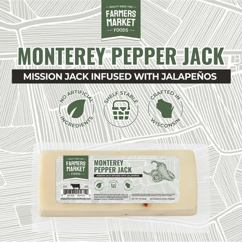 Miniatura 9 de The Spicy Beef - Paquete de mochileros 1 salchicha de verano de pimiento picante de Usinger, 1 mercado de agricultores Wisconsin queso cheddar