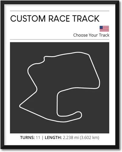 Miniatura 12 de Póster personalizable para pista de carreras, impresión personalizable hecha a mano, estilo 1, impresión metálica negra de 8 x 10 pulgadas