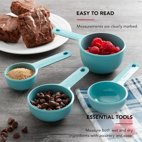 Miniatura 7 de KitchenAid Vasos medidores, juego de 4, Aqua Sky aguamarina (Aqua Sky)