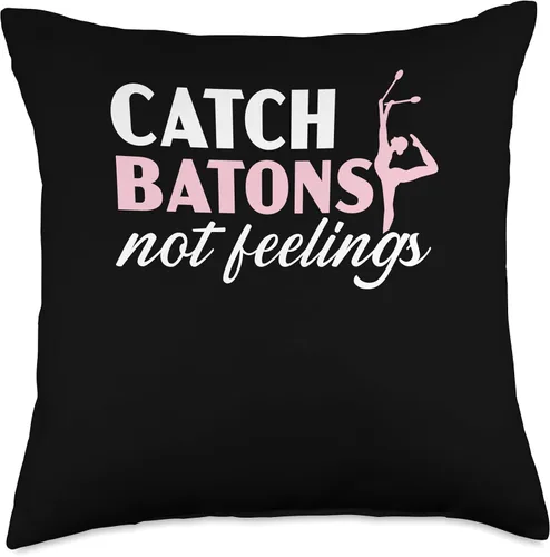 Miniatura 4 de Majorette Gymnastic Dancing Baton Twirl Catch Feelings - Almohada giratoria de Baton, 16 x 16 pulgadas, multicolor