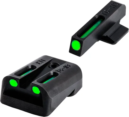 Truglo TFO Tritio y mira de fibra óptica duradera resistente a los enganches, visión nocturna brillante, compatible con modelos Kimber 1911 con mira