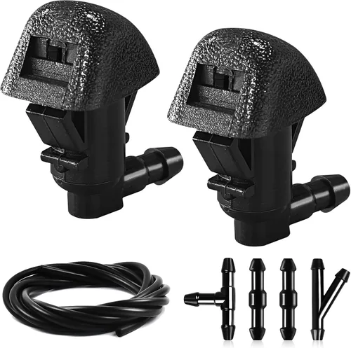 Kit de boquillas de limpiaparabrisas de repuesto para automóvil, manguera de chorro de lavado y líquido con conectores, accesorios de automóvil