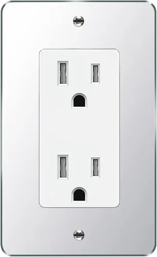 Miniatura 10 de Placa de pared con espejo plateado para interruptor de luz, placa de pared acrílica duradera, placa de pared decorativa de una sola pandilla