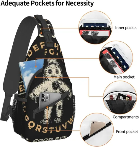 Miniatura 4 de RIMENCH Bolso bandolera multiusos, bolsos cruzados informales, mochila premium para el hombro en el pecho, color 980, Bandolera
