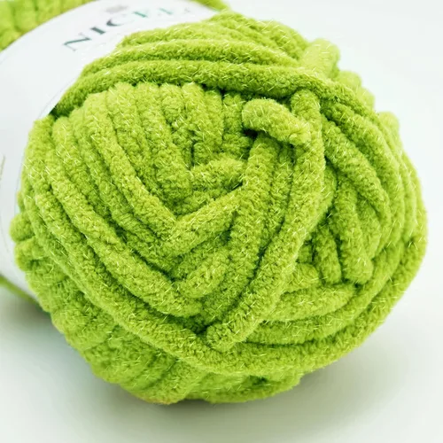 Miniatura 3 de NICEEC 3 Skeins - Hilo de felpilla suave para ganchillo y tejido, total de 10.6 onzas, color verde primavera