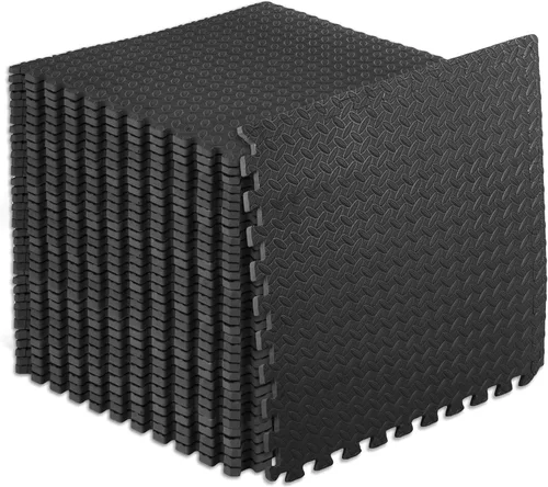 Miniatura 20 de ProsourceFit Tapete de ejercicio de rompecabezas de ½ pulgada, azulejos de espuma EVA entrelazados para gimnasio en casa, tapete