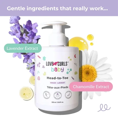 Miniatura 6 de Love Ur Curls - LUCK Baby Head to Toe Wash, suave y sin desgarros, aprobado por pediatra, gel de baño y champú suave sin fragancia ultra suave, todo